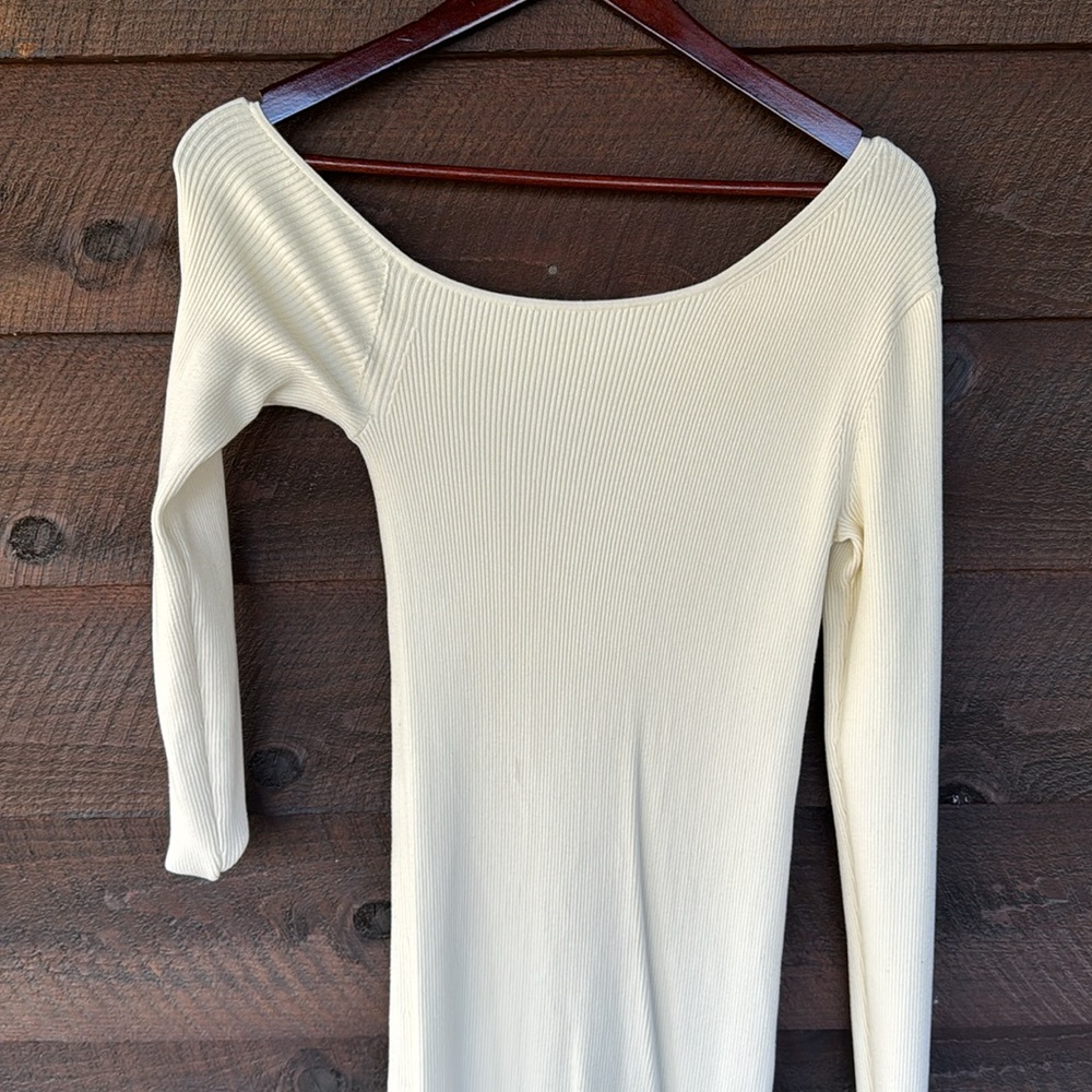 LaPointe White Midi Dress, Off Shoulder